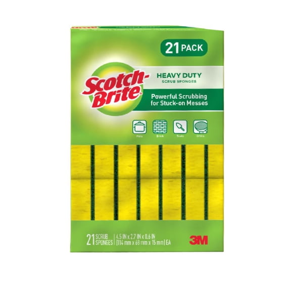 Scotch-Brite Heavy Duty Scrub Sponge, 21 ct.