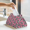 thumbnail image 6 of Lsque heart with cow Printed Long Tissue Box Cover Holder, Facial Paper Organizer Dispenser,Triangle with Bottom Belt, PVC Leather Decorative Organizer, 6 of 7