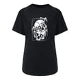thumbnail image 4 of Mujeres Fahion Cuello redondo Mangas caídas Hombros Desgastados Estilo retro Camiseta Nupcial Verano Blusa Túnica Tops Fridja  bn2576, 4 of 4