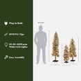 thumbnail image 3 of LuxenHome Set of 3 Pre-Lit LED Flocked Fir Slim Artificial Christmas Trees, 3 of 11