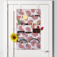 thumbnail image 2 of Summer Hanging Pocket Organizer, Grapefruit and Exotic Fruits Doodle Freshness of Summer Season Tropical, Printed Polyester Storage Bag with Pockets, 21" x 31", Dark Coral and White, 2 of 2