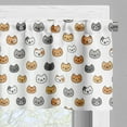 thumbnail image 3 of Ambesonne Cartoon Window Valance, Happy Funny Kittens, 54" X 12", Pale Orange and Pale Brown, 3 of 5