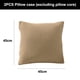 thumbnail image 2 of Funda de almohada cuadrada con cómodas rayas decorativas de grano de maíz y pana suave, 2 of 5