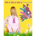 thumbnail image 3 of 6 Pack Easter Iron-On Patches - Sparkle Bunny & Cute Rabbit Embroidered Appliques for Clothes, Hats, Jeans & Backpacks, Multi-Color, 3 of 5