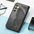 thumbnail image 6 of Designed for Samsung Galaxy S24 Case Wallet,Women Flip Folio Cover with Butterfly Embossed PU Leather Stand Credit Card Holders Slots Wrist Strap Phone Case for Samsung S24 5G 6.1" (Black), 6 of 14