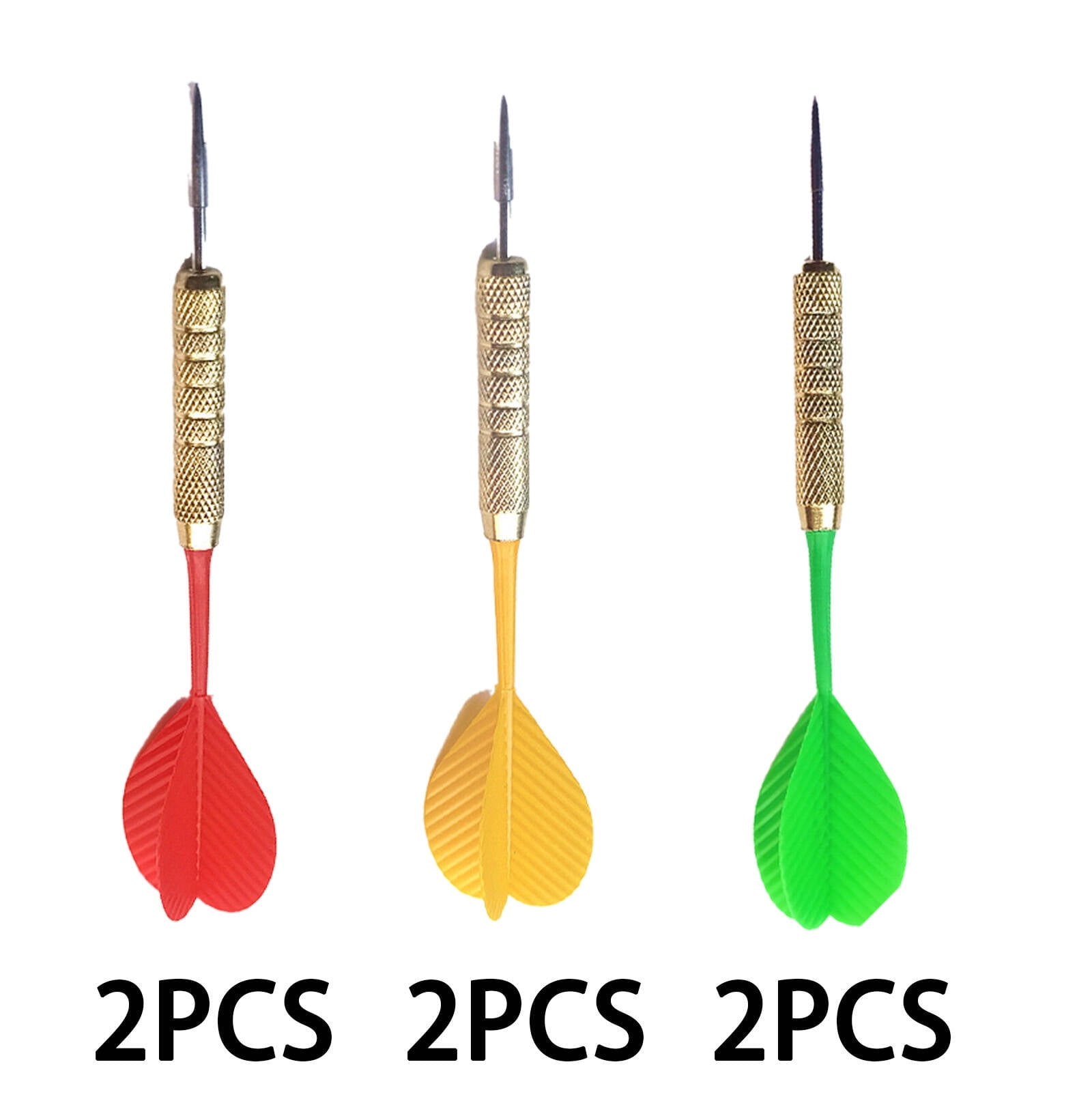 Trademark Games Steel Tip Darts - Set of Six 10-Gram Brass Darts