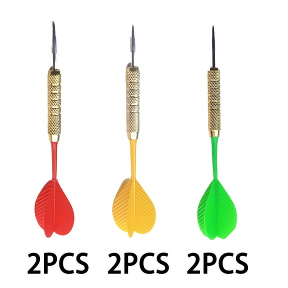 BESTSKY 6Pcs Darts Superior Steel Tip Darts,Interactive Darts Metal Tip Set for Party Games,Style2