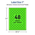 thumbnail image 6 of Avery Printable Starburst Labels, Neon Green, 1", 480ct, 6 of 11