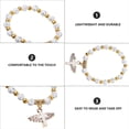 thumbnail image 2 of 12pcs Children Baptism Bracelets Rosary Beads Crucifix Cross Hand Chains (White), 2 of 4