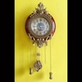 thumbnail image 7 of Vintage European Victorian Style 9-Inch Wood Wall Clock by Aero Snail, Battery Operated with Swinging Pendulum for Living Room Bedroom Decor, 7 of 7