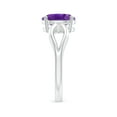 thumbnail image 3 of ANGARA Natural Prong-Set Solitaire 1.6 ct Amethyst Split Shank Ring in 925 Sterling Silver for Women (Size-9x7mm) | February Birthstone, Anniversary, Jewelry Gift for Women | Natural Amethyst Ring, 3 of 9