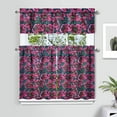 thumbnail image 2 of Farmhouse Wildflower Curtains 36 Inch Short - 3 Panel Vintage Country Set with Bohemian Floral Print, Rod Pocket Window Treatment for Spring Summer, 2 of 6