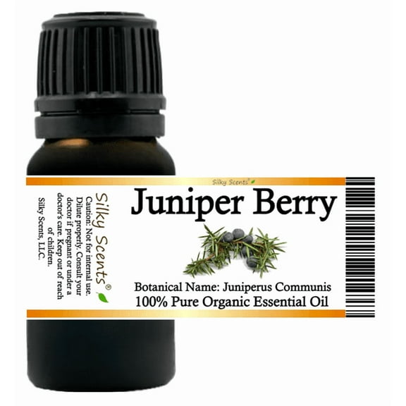 Juniper Berry Organic Essential Oil 5 ml (1/6 fl oz) - 100% Pure and Natural by Silky Scents