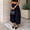 Black, variant on Loose Fit Bubble Pants Women Elastic Waist Baggy Wide Leg Pull On Pleated Bubble Pants Flowy Palazzo Barrel Pant