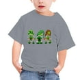 thumbnail image 4 of piuwrlz Short T-Shirts for Girls Short Tops Sleeve Printed Round Neck Tops Shirt Undershirts Gray Size 5 Years, 4 of 4