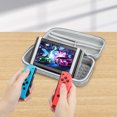 thumbnail image 5 of EEEkit Carrying Case Fit for Nintendo Switch/OLED, Portable Protective Travel Storage Bag with 5 Game Card Slots, Stand, 5 of 6