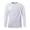 White, variant on Long Sleeve Shirts for Men Solid Crew Neck Ice Silk Gym Baselayer, Sizes XS-3XL