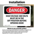 thumbnail image 3 of (2 Pack) High Voltage 480 Volts Must Be In The Off OSHA Danger Sign, 3 of 7