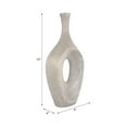 thumbnail image 3 of Decorative Open Cut Ceramic Vase for Living Room Decor - Ideal Home Decor Accents for Bedroom, Office Desk, and Table Centerpiece - Modern Flower Vase for Shelf and House - 19", Silver & Metallic, 3 of 12
