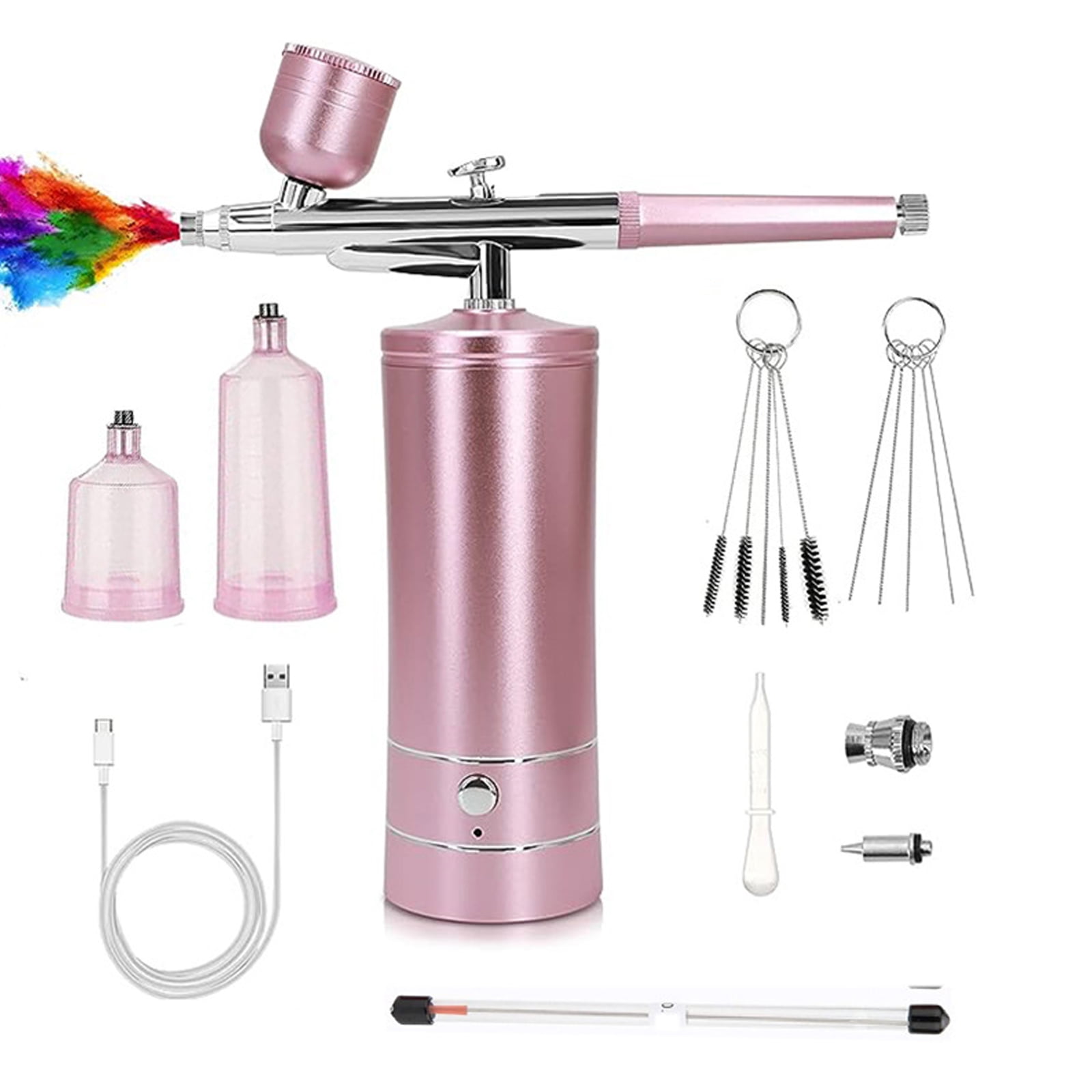 Cordless Air Brush Guns Airbrushes Kits 30PSI Airbrushes Set with Compressor with 0.3mm Nozzle for Painting