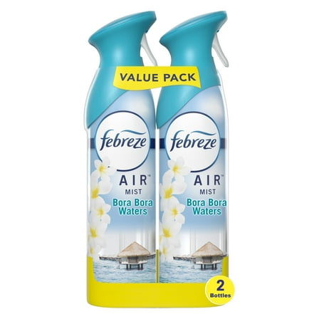 Febreze Air Freshener Spray, Odor-Fighting Room Spray, Bora Bora Waters, 8.8oz, 2 Count