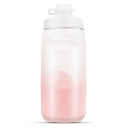 

Gradient Water Bottle Mountain Road Bike Portable Outdoor Cycling White +Pink