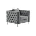 thumbnail image 4 of Alexandria - Gray Velvet fabric 3 Pieces Living room Set - 1 Sofa, 1 Loveseat and 1Armchairs., 4 of 7