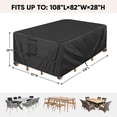 thumbnail image 2 of Funda impermeable para muebles de patio BALEINE 274x208x71 cm, 2 of 8