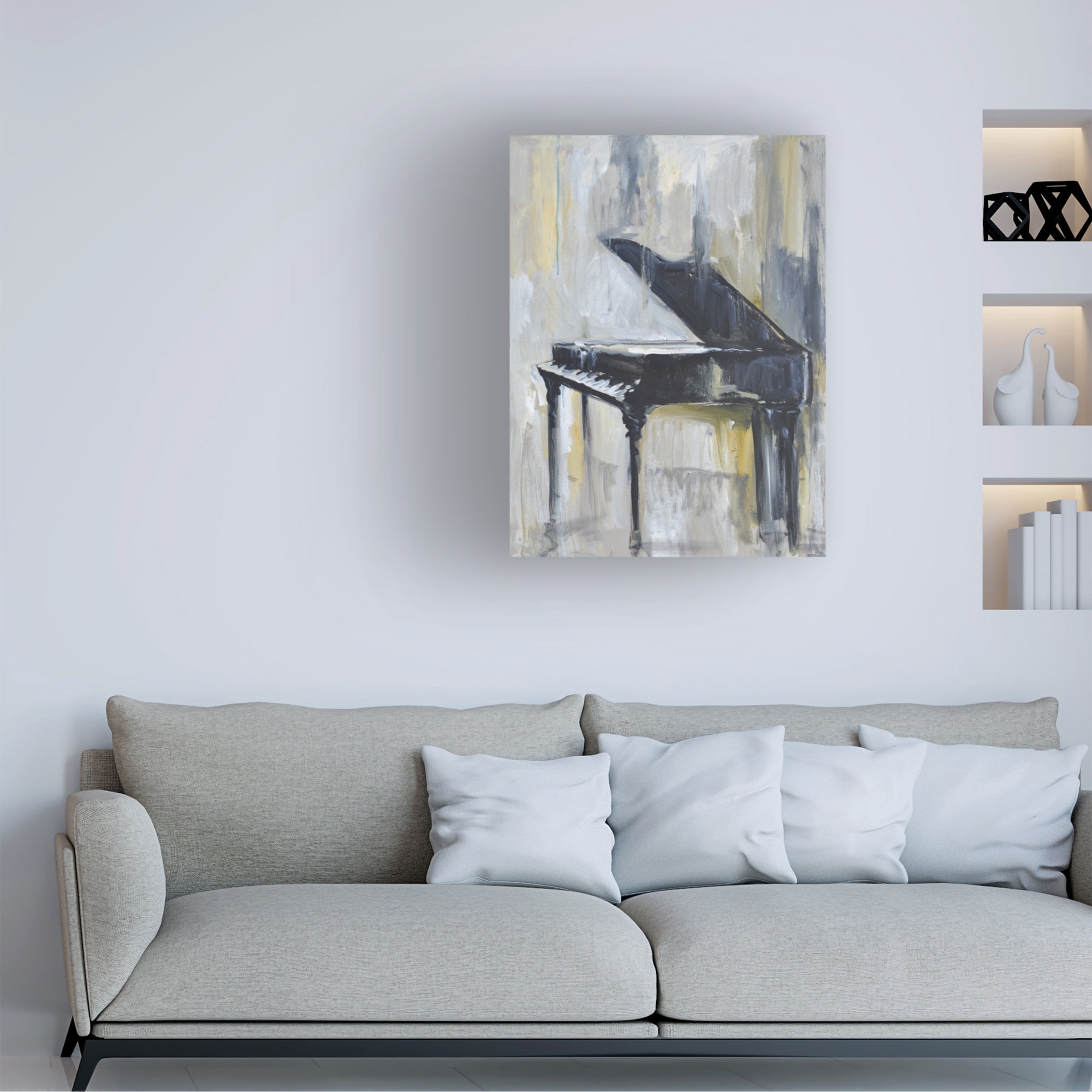 Allayn Stevens 'Piano In Gold I' Canvas Art