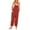 Red A, variant on Akafmk Plus Size Jumpsuits for Women Summer,Casual Rompers for Women,Fashion Solid V Neck Sleeveless Belted High Waist Long Pants Rompers Loose Fitting Overalls
