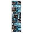 thumbnail image 2 of Luxe Weavers 1007 Turquoise Geometric Modern Area Rug 2x8, 2 of 6