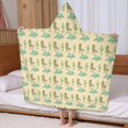 thumbnail image 5 of LightYellow Cartoon Dinosaurs Small Dinosaurs Pattern Hooded Bath Towel，60"x35" for Ages 3 To 12 Kids, Quick Dry Lightweight Soft Microfiber Hood Beach Towel Cover Up for Kids, 5 of 7