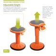 thumbnail image 4 of Pearington SitFree Height-Adjustable Wobble Stool, Orange, 4 of 7