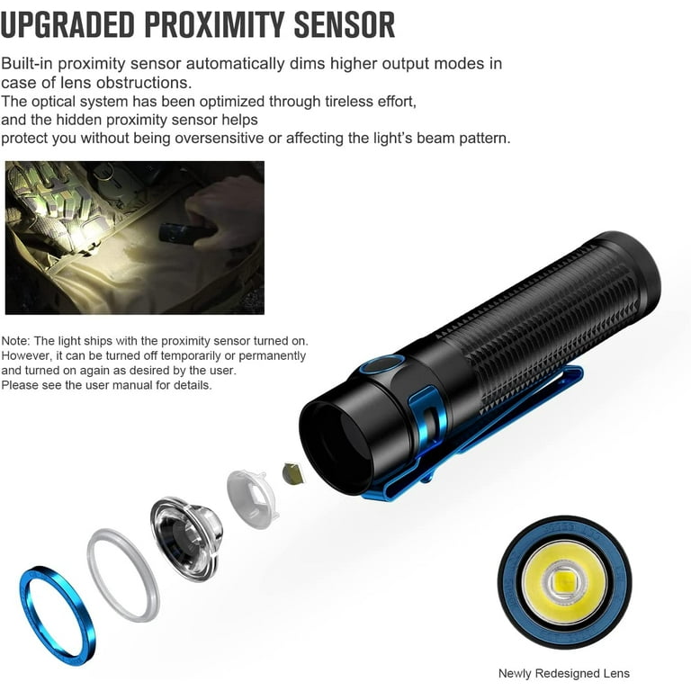 Olight Baton 3 Pro Max CW EDC Flashlight, Rechargeable 2500