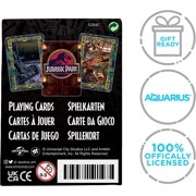 AQUARIUS Jurassic Park Playing Cards - Jurassic Park Themed Deck of Cards for Your Favorite Card Games - Officially Licensed Jurassic Park Merchandise & Collectibles, 2.5 x 3.5