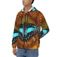 thumbnail image 3 of Kdxio Butterfly Alighted On Sunflowers Print Men Hoodies Casual Hoodies for Men with Zip Pockets Full Zip Long Sleeve Sweatshirt Sports Hooded Jacket-X-Large, 3 of 5