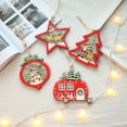 thumbnail image 2 of Matsuzay Mini adorno de de Navidad Santa Claus colgante con ventana decoración de pared hogar rústico Año Nuevo decoración de arte Kits de decoración para fiestas Árbol Matsuzay HA009996-04, 2 of 6