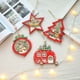 thumbnail image 4 of Cateissary Mini adorno de de Navidad Santa Claus colgante con ventana decoración de pared hogar rústico Año Nuevo decoración de arte Kits de decoración para fiestas Auto Cateissary HA009996-03, 4 of 6