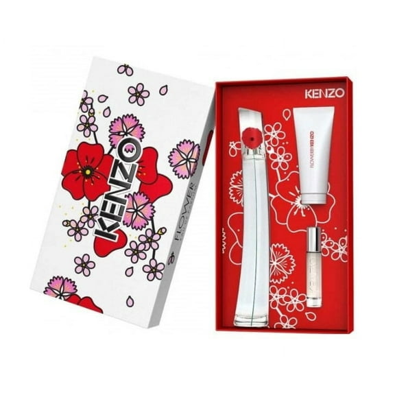 Flower by Kenzo 3.3 oz EDP Spray  edp travel spray  2.5 lotion Set NIB