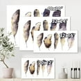 thumbnail image 4 of Designart Boho Ethnic Dark Gray Feathers I Canvas Wall Art, 4 of 4