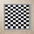 Hand-Tufted Wool Living Room and Bedroom Rug with Checkerboard Grid ...