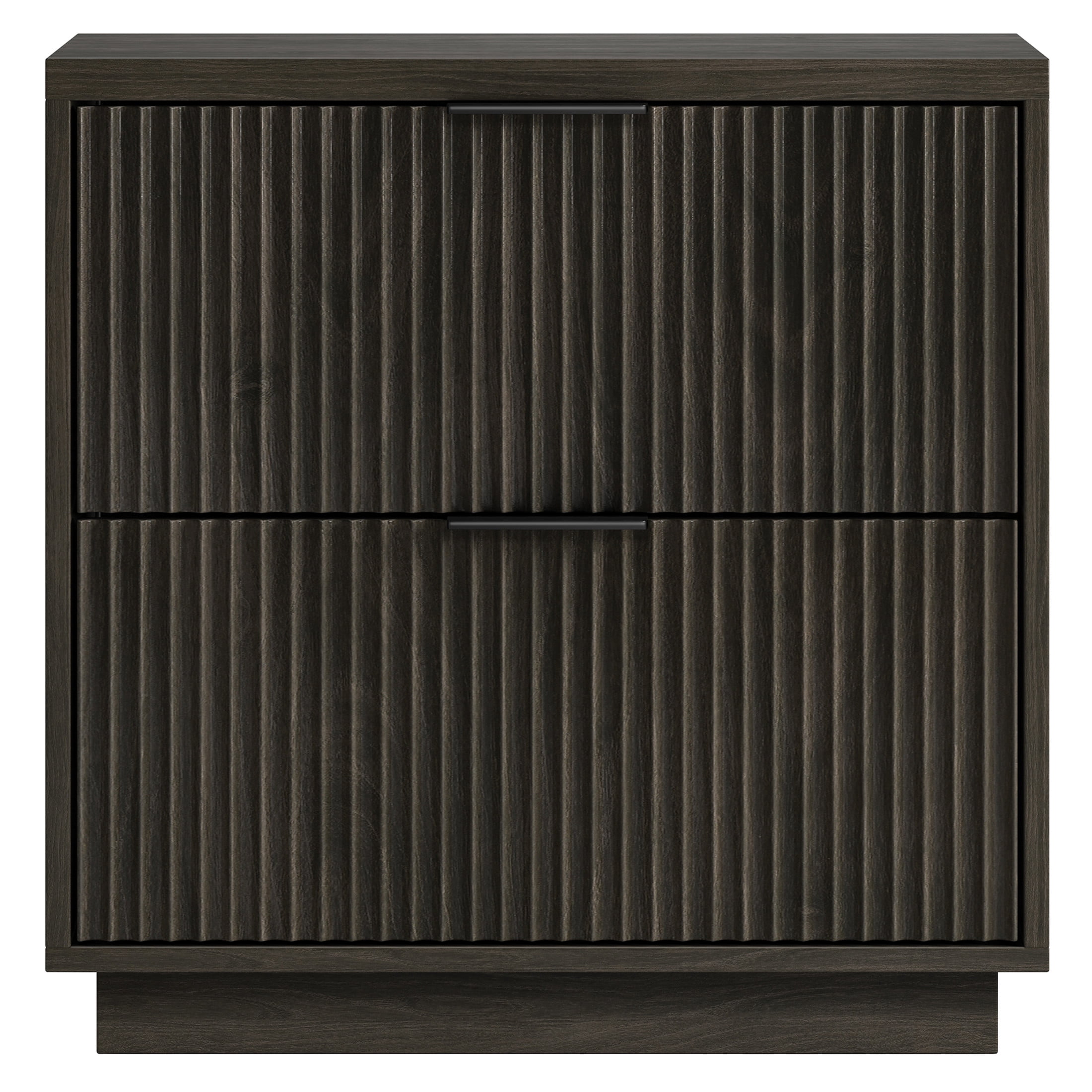 Evelyn&Zoe Modern/Contemporary 24" Wide Alder Brown Nightstand