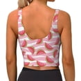thumbnail image 3 of Fotbe Cute Watermelon Pattern Womens' Sports Bra Longline Wirefree Padded with Medium Support Sports Moisture-Wicking Workou Vest,Tank Top-XX-Large, 3 of 9