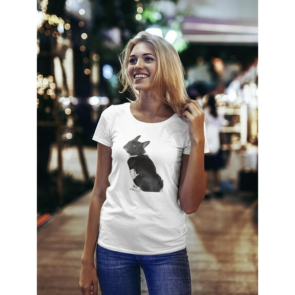 Cute French Bulldog Backside T-Shirt Women -Image by Shutterstock, Female Small
