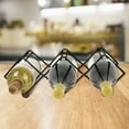 thumbnail image 3 of 5 Bottles Freestanding Tabletop Wine Holder, Countertop Wine Rack, Perfect for Home Decor & Kitchen Storage Rack, Bar, Wine Cellar, Cabinet, Pantry, Wine Stand, Drink Organizer Bottle Holder, Black, 3 of 4