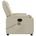thumbnail image 5 of vidaXL Massage Recliner Chair with 6-Point Vibration Massage, Adjustable, Cream Leather, 5 of 5