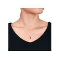 thumbnail image 2 of 1,00 carat (CTW) Collier pendentif Ruby Solitaire cr???? en laboratoire en argent sterling avec cha?«ne, 2 of 4
