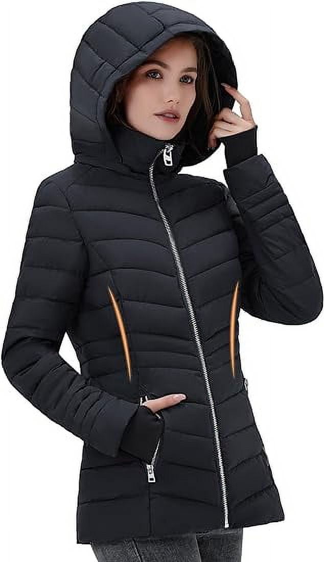 Women s Lightweight Winter Warm Puffer Jacket Packable Stand