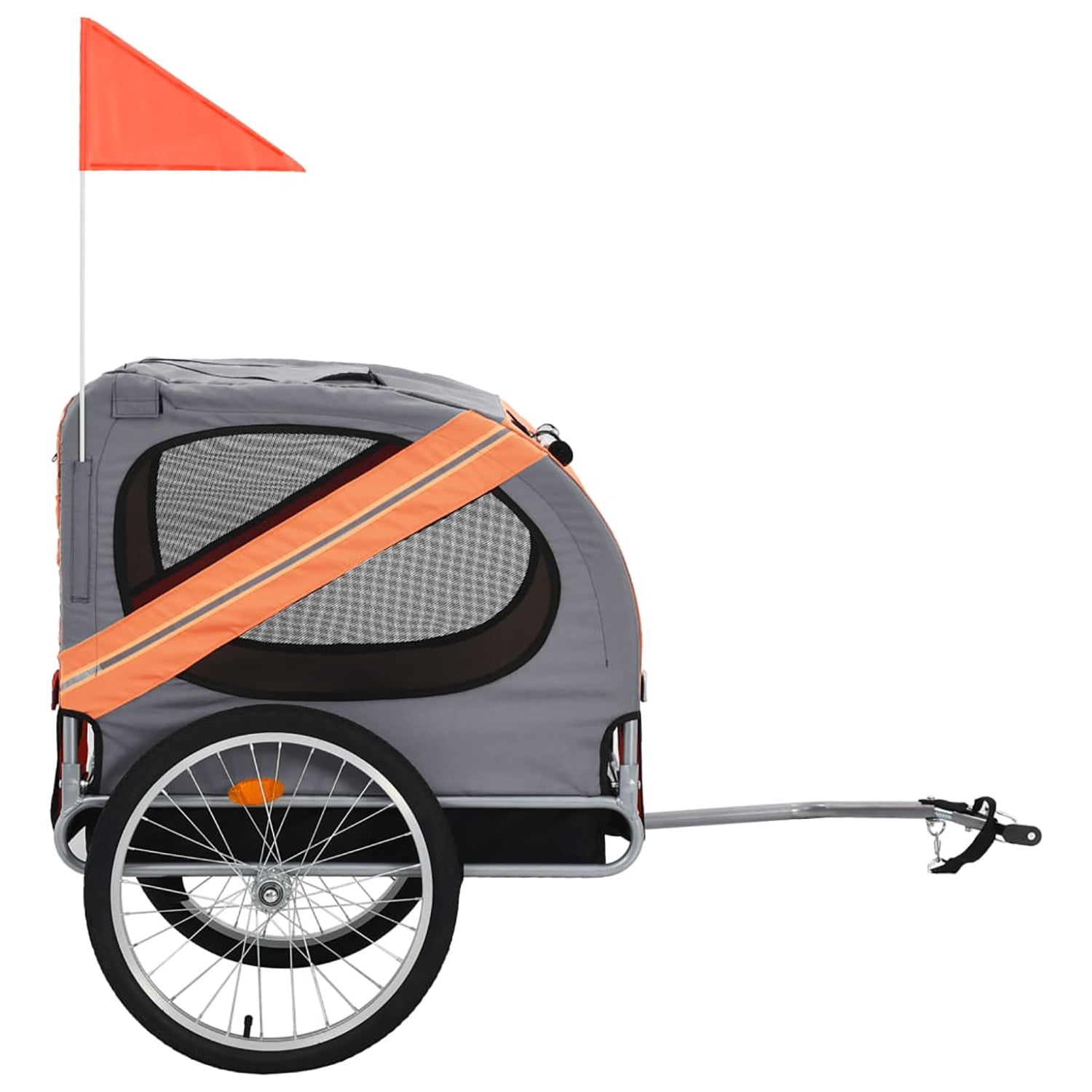 Pefilos 49" Dog Bike Trailer, Jogger Folding Pet Carrier, Pet Stroller Bicycle Carrier w/Hitch, Suspension, Visibility Flag and Reflectors, Blue Pefilos 49" Dog Bike Trailer, Jogger Folding Pet Carrier, Pet Stroller Bicycle Carrier w/Hitch, Suspension, Visibility Flag and Reflectors, Blue