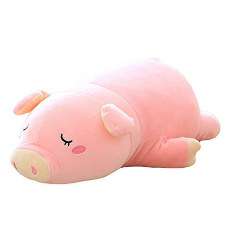 Pig Plush Pillow?Piggy Soft Hugging Pillow Funny Cute Pig Stuffed Animal Toys Christmas Birthday Girlfriend Gift (18'')